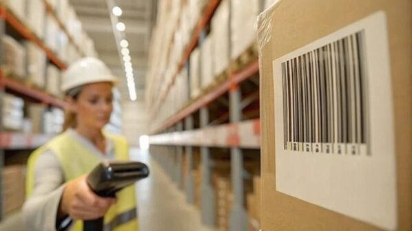 Barcode in a warehouse